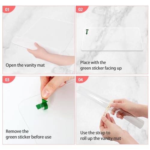Silicone Makeup Mat 15.7" x 11.8" Heat Resistant Vanity Protector