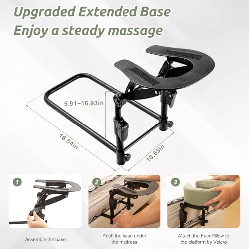 Adjustable Massage Headrest for Bed with Memory Foam Pillow