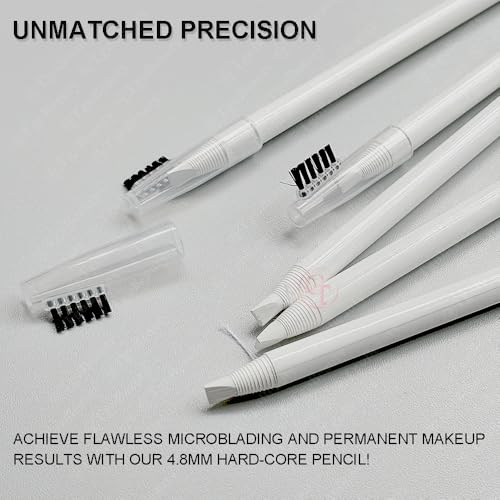 DuBeauty Microblading Mapping Pencil Set - 3pcs Waterproof Eyebrow & Lip Tattoo Pencils