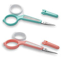 Pafason Small Travel Eyebrow & Eyelash Scissor Set - Green+Red, Precise Grooming Tools