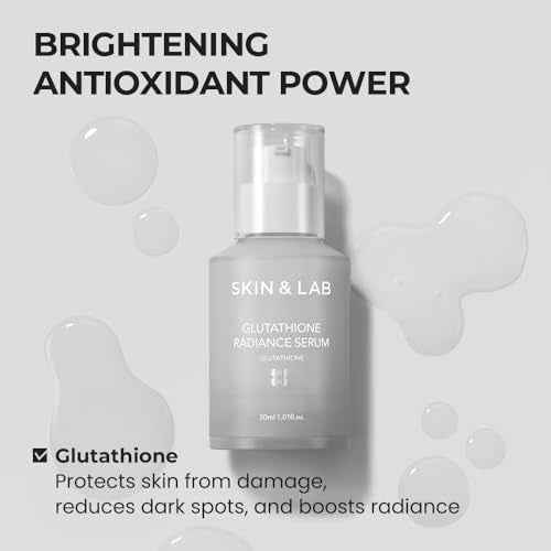 [SKIN&LAB] Gluthathione Radiance Serum with Niacinamide and Alpha-Bisabolol, Even Skin Tone, Brighten Dark Spot and Hyperpigmentation?, Korean Skincare for Uneven Tone, 1.01 Fl. Oz
