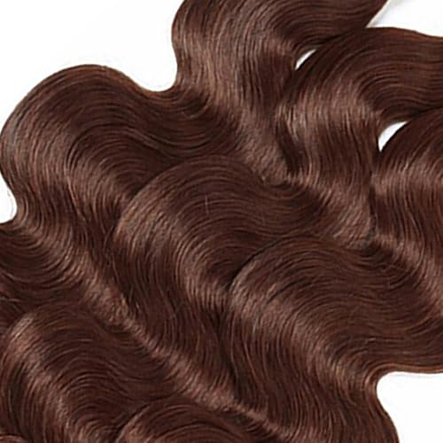 #4 Brown Body Wave Human Hair Bundles 12-16 Inch