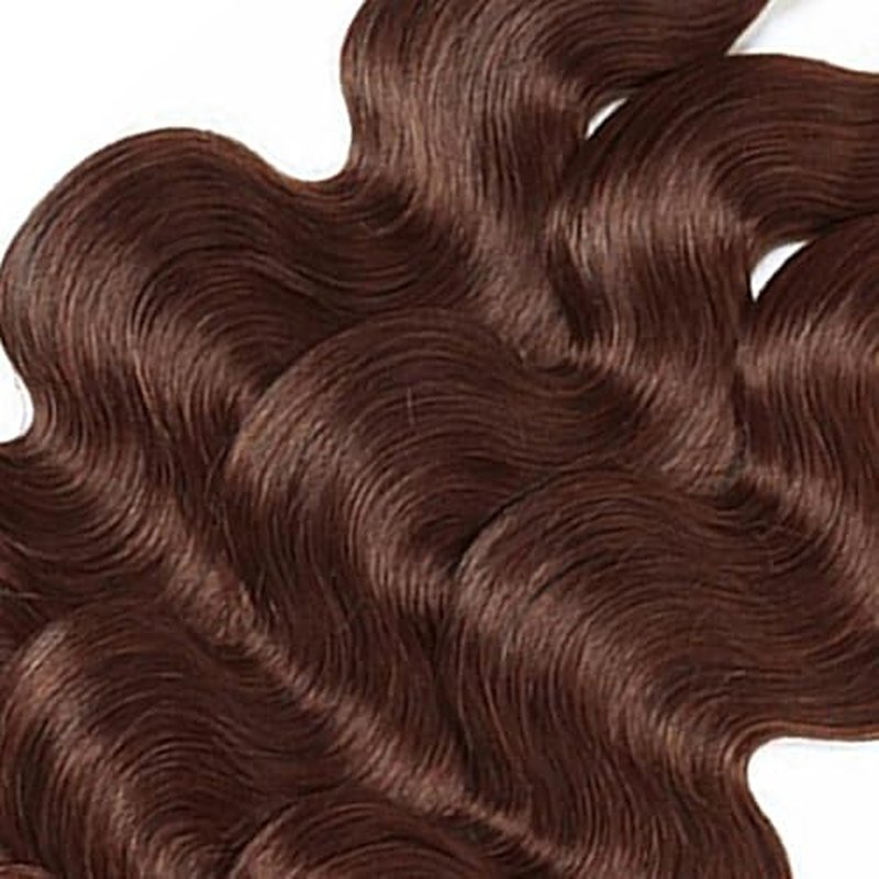 #4 Brown Body Wave Human Hair Bundles 28 30 32 Inch