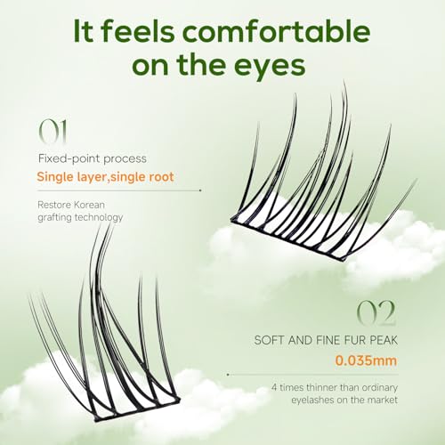 Natural Wispy Lash Clusters 13MM - 120pcs DIY Kit