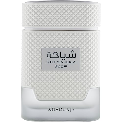 Khadlaj Perfumes Shiyaaka Snow Eau de Parfum for Men 3.4oz Citrusy Woody Spicy Fragrance