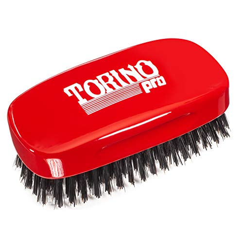 Torino Pro 7 Row Palm Wave Brush by Brush King - #1900 - Hard 360 Waves Brush for Wolfing and Coarse Hair