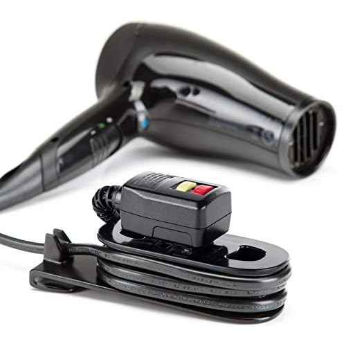 Minky Styling Dock - Silicone Mat Hair Tool Storage, Hair Dryer Holder Organiser - Rose Gold and Black