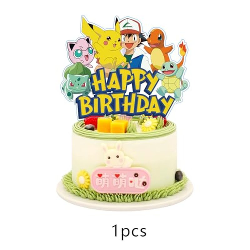 Anime Cake Decoration Set - 25Pcs with Cupcake Toppers