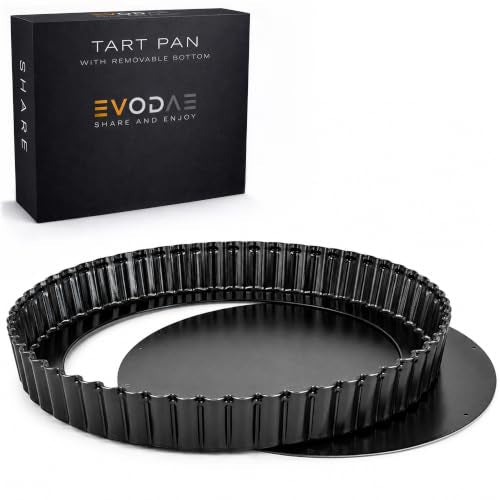 9 Inch Nonstick Tart Pan with Removable Bottom - Heavy Duty