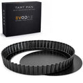 9 Inch Nonstick Tart Pan with Removable Bottom - Heavy Duty