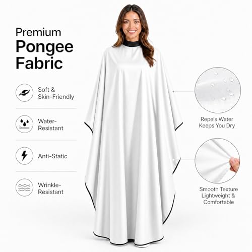 Professional Salon Barber Cape with Silicone Neckline, XL