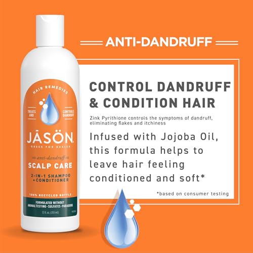 Jason Dandruff Relief Treatment 2-in-1 Shampoo & Conditioner, 12 Oz