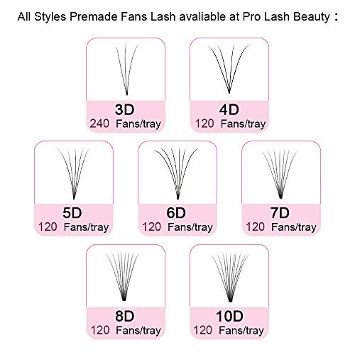 5D Premade Volume Eyelash Extensions 9-20mm 0.07 Curl