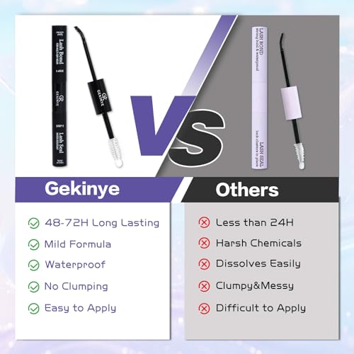 Gekinye 2-in-1 Lash Bond and Seal - Waterproof Eyelash Glue 10ml