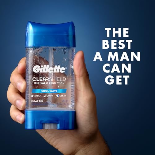 Gillette Clear Gel Antiperspirant Deodorant Men 72hr 3 Pack