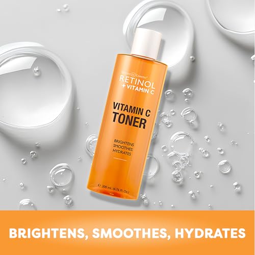 LIVAURA Retinol + Vitamin C Face Toner for Brightening & Anti-Aging ? Hydrating Toner to Reduce Fine Lines & Dark Spots ? Suitable for All Skin Types ? 200 mL