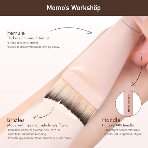Momo's Workshop Rose Series Makeup Sponge & Brush Set, 13-Piece Beauty Puffs Kit with Beauty Pouch, High-Density Rubycell & Velour Puffs for Foundation, Concealer, Powder
