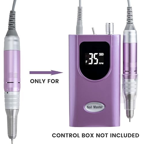 Delanie Handpiece for Delanie Professional Nail Drill Electric Nail File, 35000 RPM Replacement Hand Piece, Purple