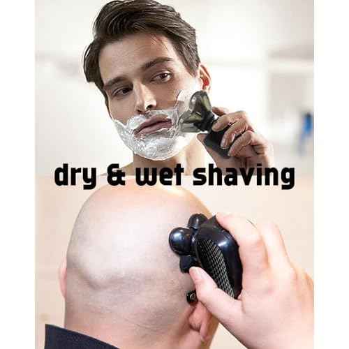 2PCS Head Shaver Replacement Heads for Microtouch Titanium Head Shaver MTTTBHS, 2 Cleaning Brush