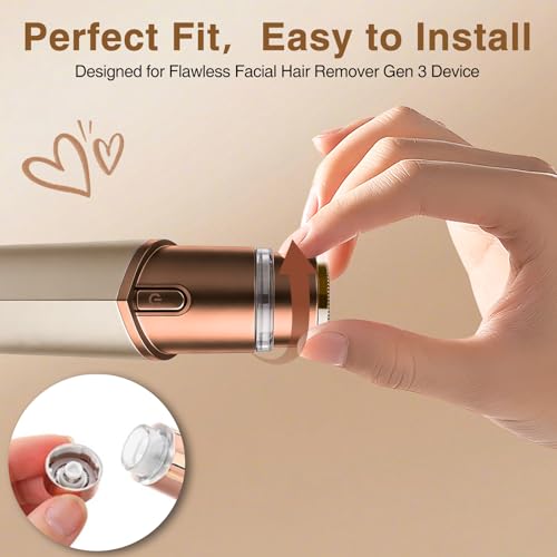 4 Pack Replacement Heads for Flawless Gen 3 Facial Hair Remover - Compatible with Finishing Touch