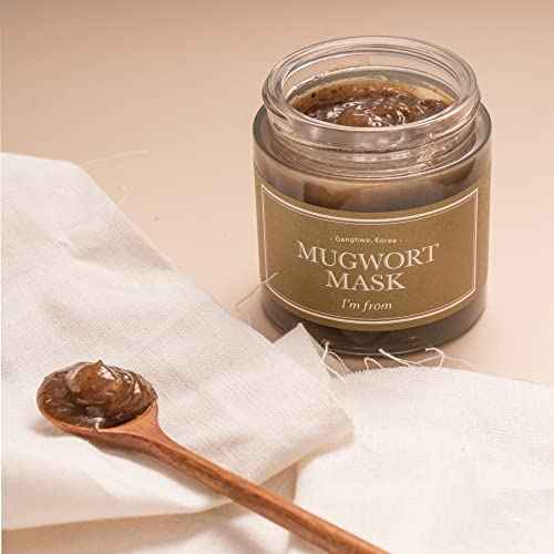 [I'M FROM] Mugwort Mask 3.88 fl oz | Natural Herb, Tea tree, Wash-off, Cooling and fast Soothing Breakouts, for Sensitive skin