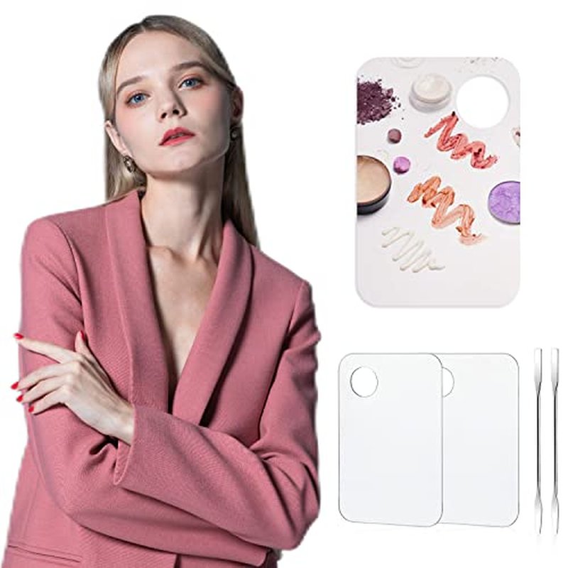 Acrylic Makeup Palette with Spatula Tool - Foundation & Eyeshadow