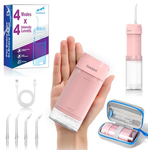 Portable Water Flosser with 4 Modes, Travel Case & IPX7 Waterproof