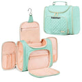 Tealari Green Water-Resistant Toiletry Bag with Hang Hook & Transparent Phone Pocket