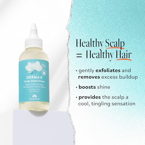 Derma E Scalp Relief Rinse - Exfoliating Pre-Shampoo Treatment 4oz