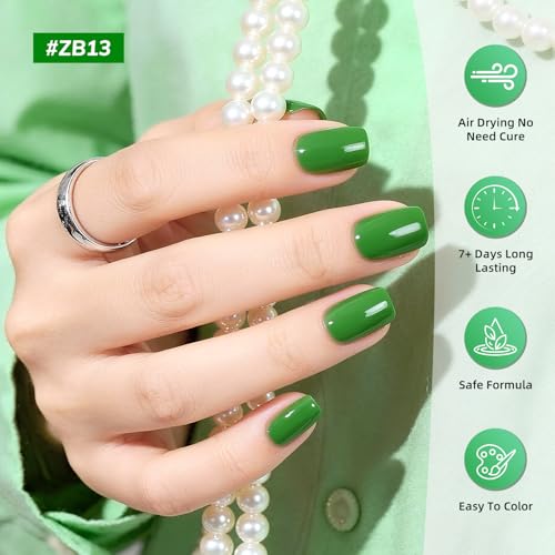 OpenLive Green Nail Polish Set 6-Piece Quick Dry