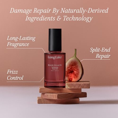 LONGTAKE Black Tea & Fig Hair Fragrance Oil - 1.4 Fl. Oz.