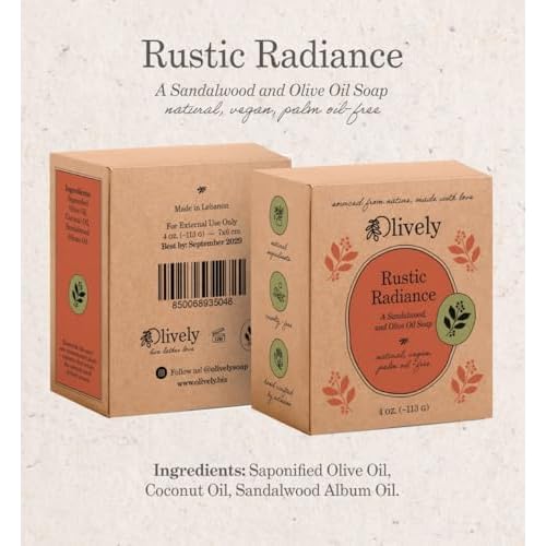 Olively Sandalwood and Olive oil soap - Body and Face - No Chemicals, 100% natural ingredients