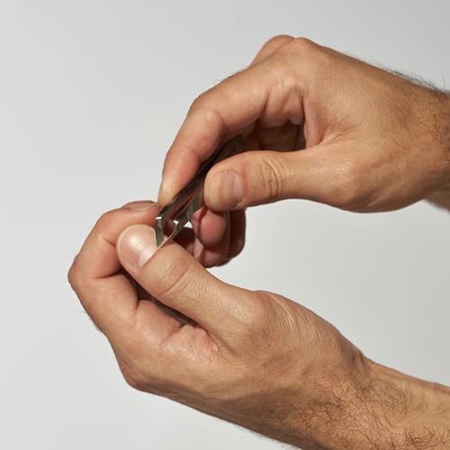 Tweezerman Mini Squeeze Cuticle Nipper - Stainless Steel Trimmer, Silver