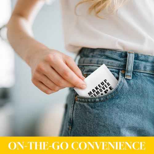 Pack of 100 Makeup Remover Wipes Individually Wrapped,Chamomile Scent,Face Cleansing Wipes Bulk, Travel Towelette Makeup Remover Cloth for Face Cleansing Skin Care Remove Makeup