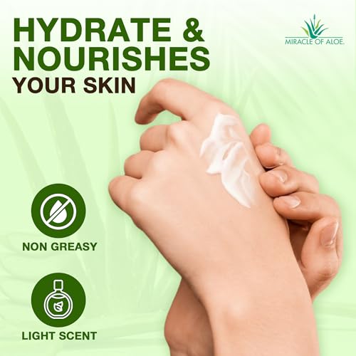Miracle of Aloe Hand Repair Cream for Dry Cracked Hands - 1 oz, 3-Pack