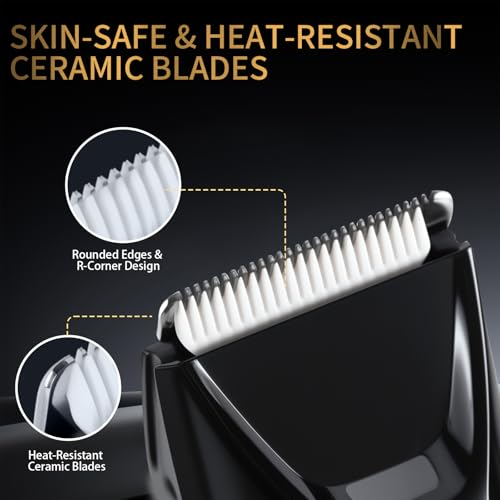 ZENLICO Body Hair Trimmer for Men - Ceramic Blade with USB-C Charging