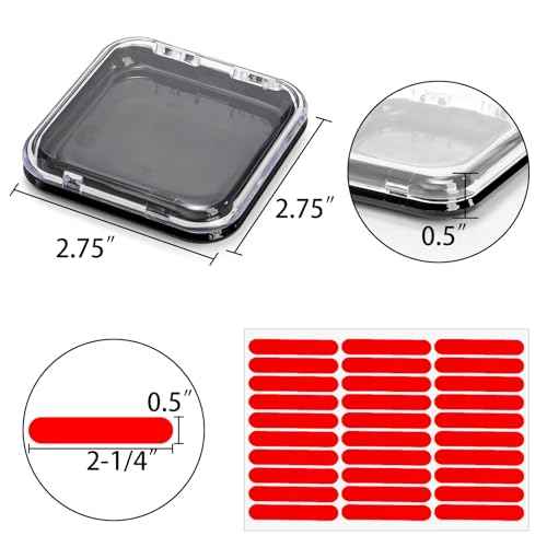 Jucoan 32 Pack Press on Nails Boxes, 2.75 x 2.75 Inch Press on Nail Display Case, Acrylic Fake Nails Storage Package Containers with 120 Adhesive Nail Tapes for Press on Nail Business Nail Art Salon