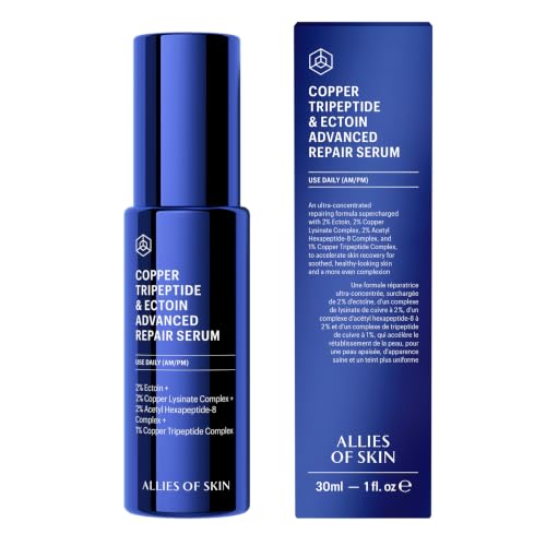 Allies of Skin Copper Tripeptide & Ectoin Face Serum 1 Fl Oz - Advanced Repair