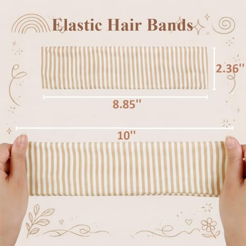 TERSE Stripe Headbands for Women, 6-Pack Y2K