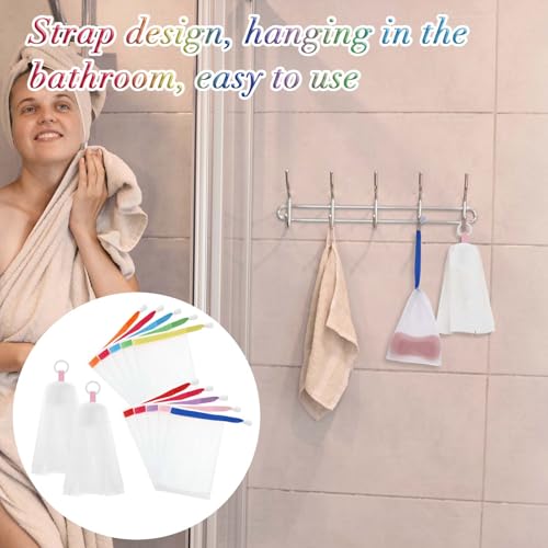 Mesh Soap Bags with Foaming Net - 10 Pack + 2 Bonus