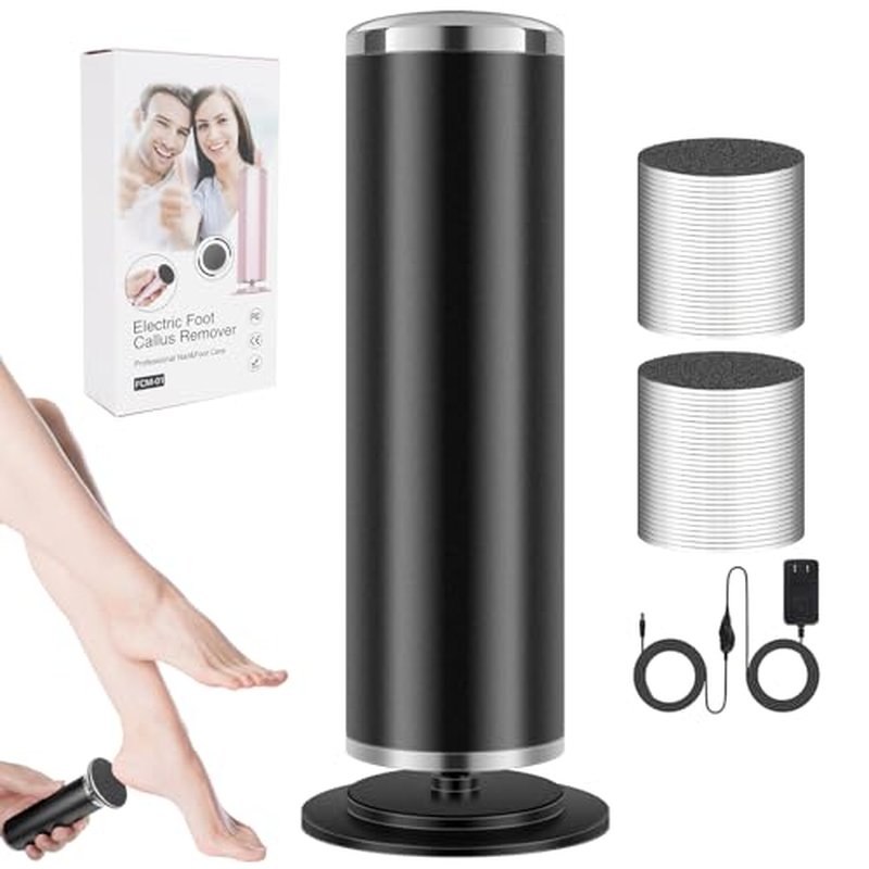 Electric Foot Callus Remover with Adjustable Speed & 60 Sandpaper Discs