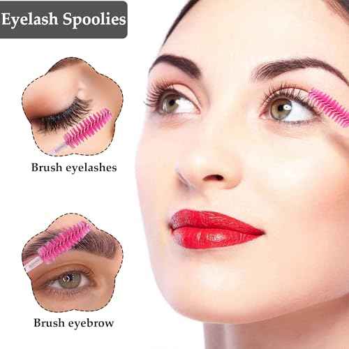 500pcs Eyebrow Brush Lash Spoolies for Eyelash Extensions Eyelash Brush Comb Disposable Mascara Wands Eye Lash Brush Eyebrow Spoolie