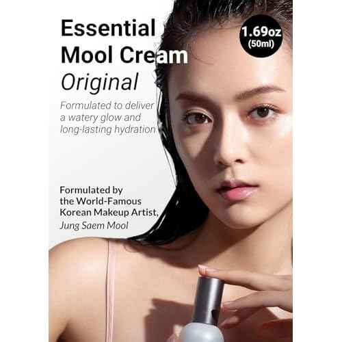 JUNG SAEM MOOL Essential Mool Cream 1.7 Fl Oz, Lightweight Watery Face Cream with Ceramide and Panthenol for Deep Hydration and Radiant Skin, Skin Barrier Support, Korean Foundation Makeup Prep