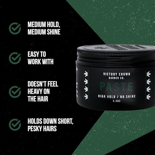 Victory Crown Paste Pomade - Medium Hold & Natural Shine, 3.4 oz