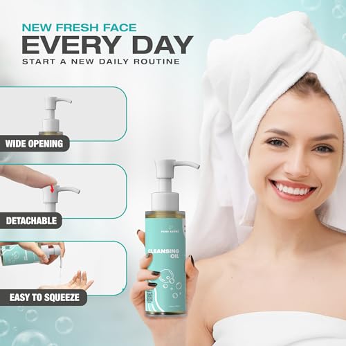 Pure Aroma Cleansing Oil | Facial Cleanser, Daily Makeup Blackheads Removal | Fragrance-Free, Paraben-Free, Sulfate-Free, Colorant Free