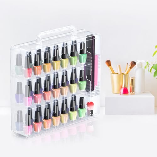 48 Bottle Nail Polish Organizer with Adjustable Dividers