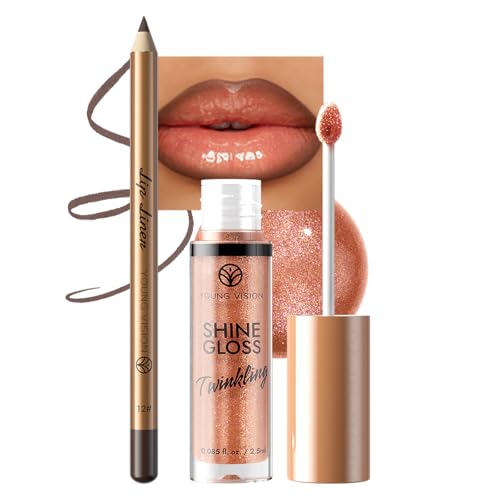 Lip Combo Set - Cocoa Brown Liner & Shine Gloss