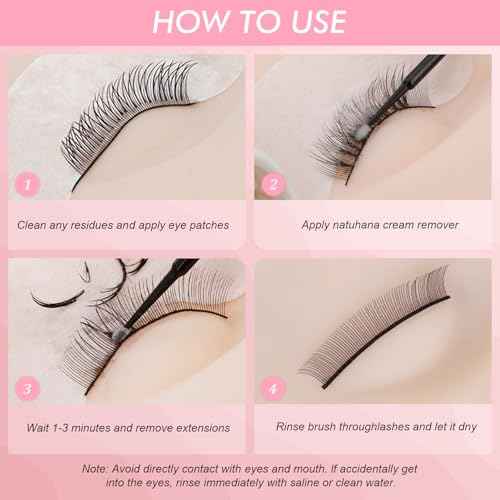 Cream Lash Remover for Eyelash Extensions Dissolves Powerful for Lashes Glue Remover Low Irritation for Sensitive Skin 10g