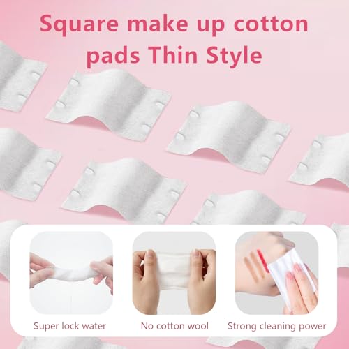 Cotton Makeup Remover Pads 150 Pcs, 3-Layer Absorbent