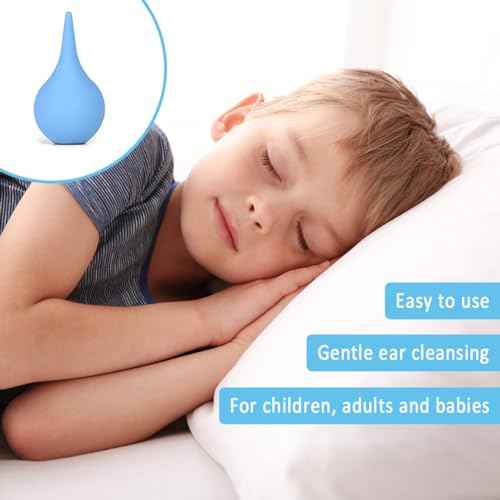 3 Pack Hand Bulb Ear Syringes, Soft Reusable Rubber Suction Ear Bulb Syringe Ball, Baby Ear Cleaning Bulb, Ear Washing Squeeze Bulb for Kids, Adults, Pet (3 Sizes)